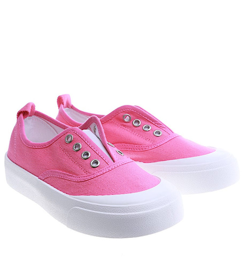 Różowe wsuwane trampki na platformie /F3-3 14075 S260/