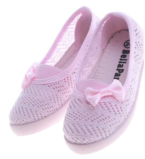 Koronkowe dziewczęce tenisówki Różowe /B5-2 13352 T8/ Koronkowe dziewczęce tenisówki Różowe /B5-2 13352 T8/