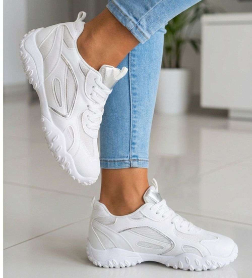 Białe buty sportowe sneakersy /F1-3 18823 W298/