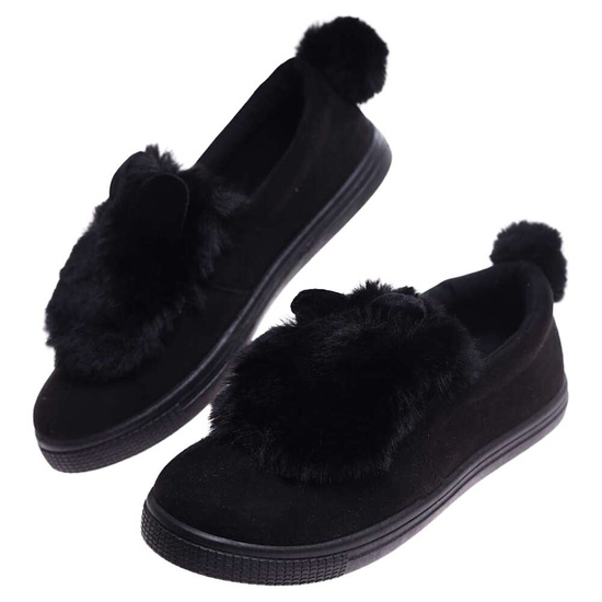 Czarne dziewczęce tenisówki /E6-3 15714 T04/