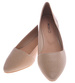 Beżowe baleriny damskie lakierowane /E7-2 13075 T194/