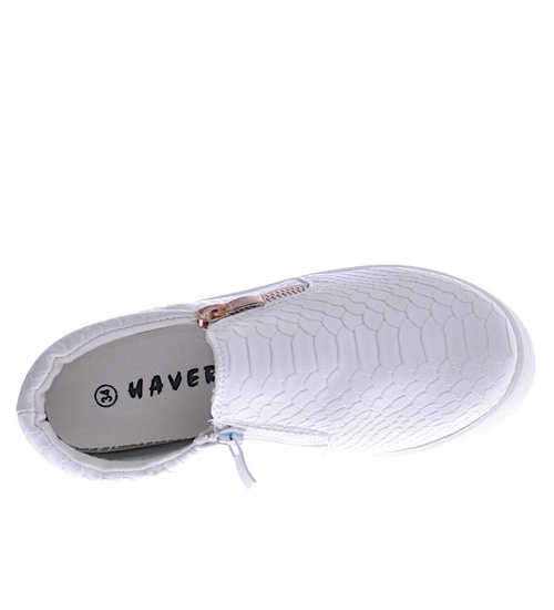 Wsuwane białe trampki slip on /G13-2 12616 T190/