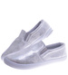 Wsuwane srebrne trampki slip on /G2-3 11195 T108/
