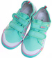 Miętowe dziewczęce tenisówki na rzepy /B3-1 16881 T1-3/