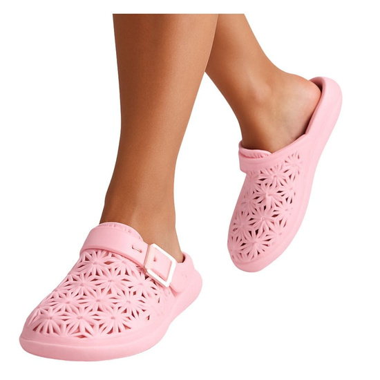 Klapki damskie Ażurowe różowe buty na plażę /H2 17854 G008/