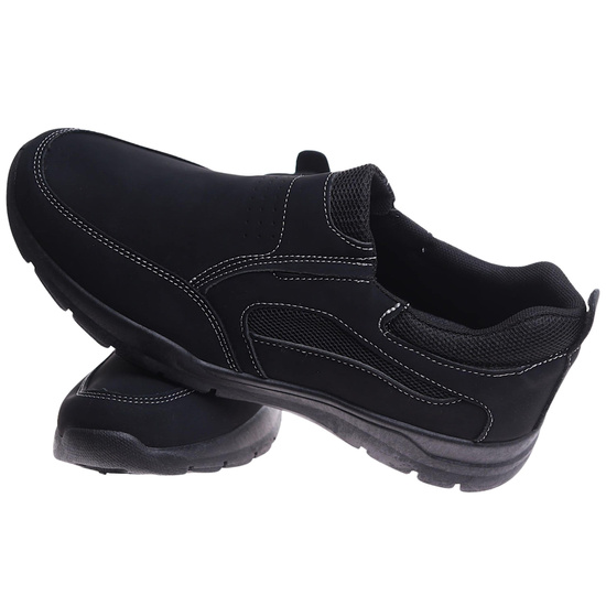 Wsuwane czarne męskie buty sportowe /C2-3 17433  T484/
