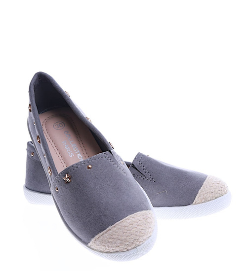 Szare dziewczęce espadryle /A5-2 13819 S191/