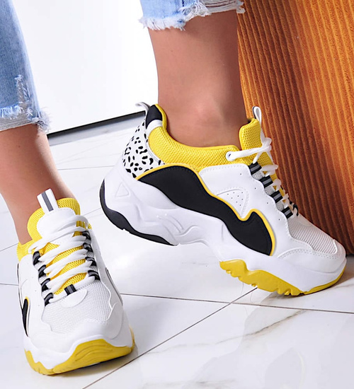 Sneakersy damskie Fluorescence Yellow /A2-2 12353 S253/ 