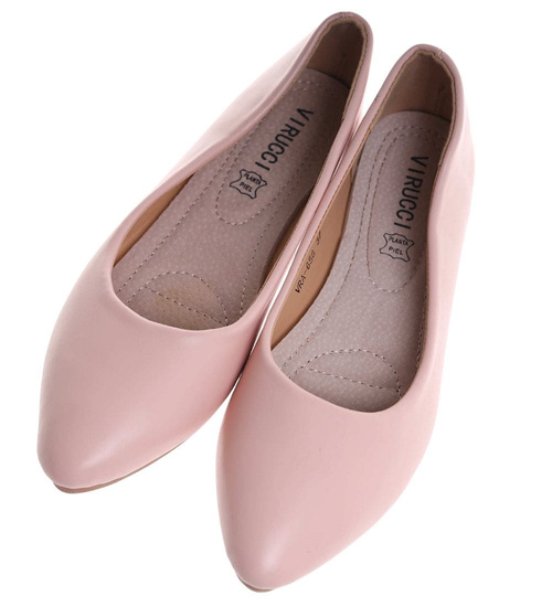 Cieliste baleriny damskie gładkie /J5-1 18626 W55/