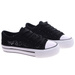 Koronkowe czarne trampki damskie na platformie /E9-2 17466 H2 G230/
