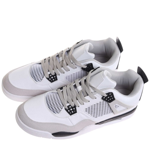 Beżowe wysokie buty sportowe męskie /E8-2 17961 W308/