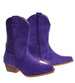 Fioletowe botki damskie kowbojki /D1-3 18422 W287/