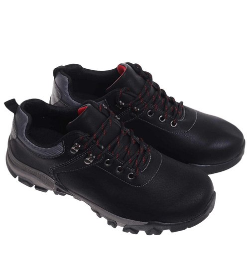 Czarne męskie buty trekkingowe /E5-2 18200 T405/