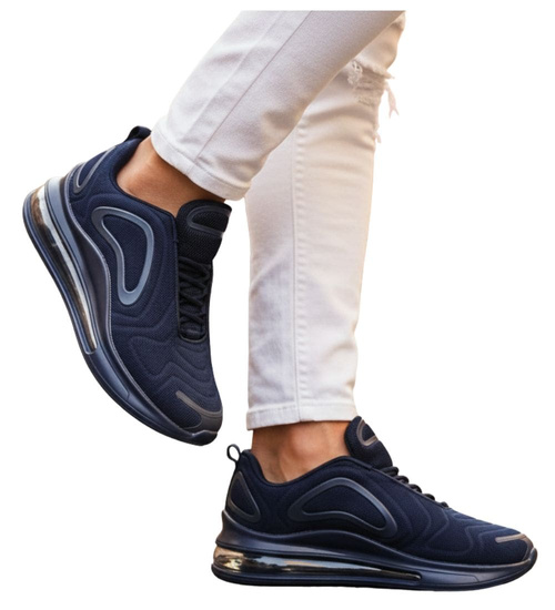 Granatowe sznurowane buty sportowe /G2-1 17959 W388/