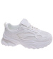Damskie buty sportowe białe na platformie /G8-2 18658 S242/