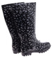 Kalosze damskie z wysoką cholewką Czarne /G6-1 18368 T346/
