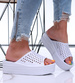 Plażowe białe klapki basenowe na platformie /F5-1 16574 T11-6/