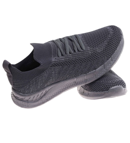 Szare wsuwane chłopięce buty sportowe /E6-3 17993 T283/