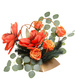 Duży stroik Pomarańczowe kwiaty KOMP144 M700