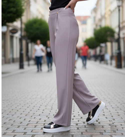 Szare wizytowe spodnie damskie /H UB886 G/