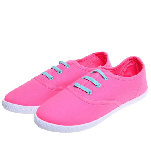 Ciemno różowe wsuwane tenisówki dziewczęce /D6-1 18058 T075/