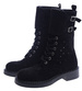Ażurowe czarne botki trapery /D7-3 13431 S690/