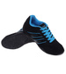 Sznurowane damskie czarno niebieskie buty sportowe ost511