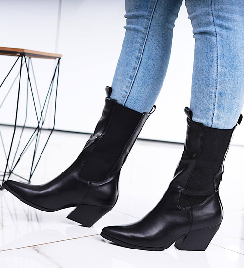 Krótkie kozaki sztyblety z łańcuchem /A3-3 13045 S16-6/