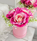 Flower box- różowe róże na prezent /FL36 M122/