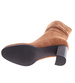 Karmelowe eleganckie botki na obcasie /C3-2 18411 W385/