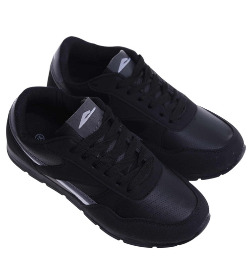 Sportowe czarne buty chłopięce sneakersy /D5-1 18123 T389/