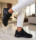 Sznurowane męskie czarne buty sportowe sneakersy /B6-1 14634 S296/