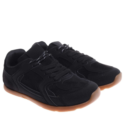 Czarne damskie buty sportowe /G8-2 18240 G127/