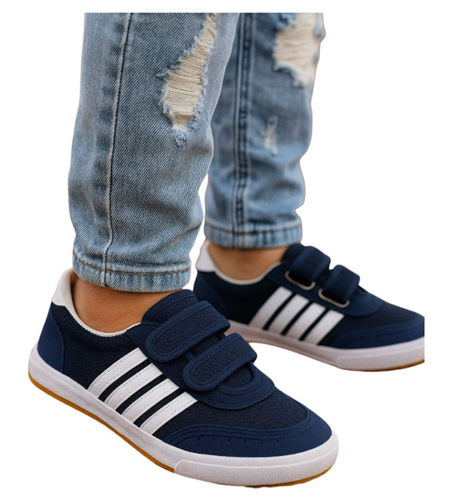 Granatowe trampki halówki na rzepy /D7-1+H2 18083 T186/