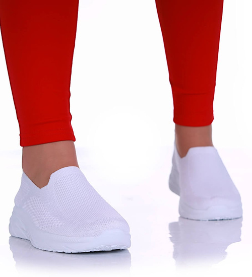 Wsuwane białe buty sportowe damskie /H2 17266 W101/