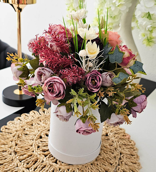 Flower box- kolorowe kwiaty na prezent /FL40 M30/