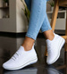Białe wsuwane buty sportowe /H2 17270 W101/