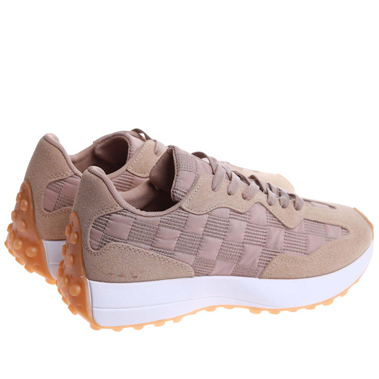 Wiązane damskie buty sportowe Khaki /D9-1 17340 T232/