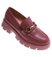 Bordowe loafersy damskie /D9-3 16849 G282/