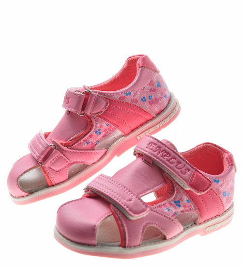 Dziecięce sandały na rzepy Pink /E3-2 8705 S191/