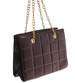 Brązowa torebka kuferek z łańcuszkiem i paskiem /H2 K28 TB672 G195/
