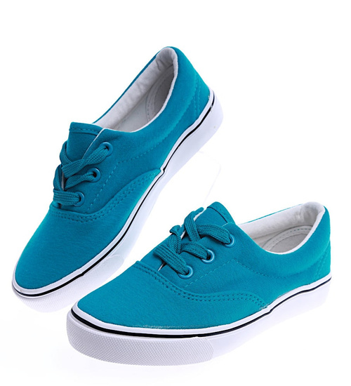 Turkusowe dziewczęce trampki  /C1-2 13813 T193/