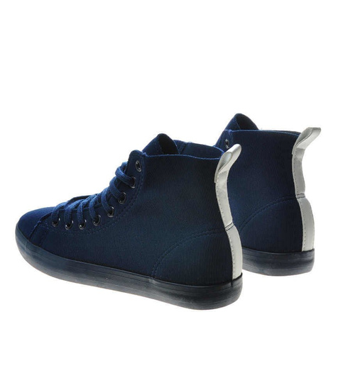 WYGODNE trampki sznurowane wysokie DK.BLUE /F8-3 4997 GA098/