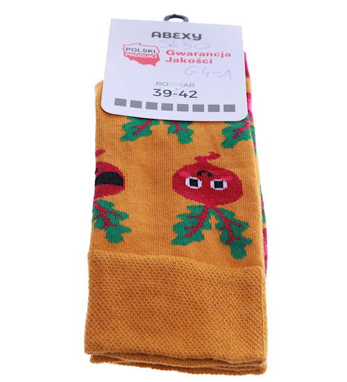 Żółte uniwersalne skarpety Czerowny Burak /G4-1 SK50 S5/