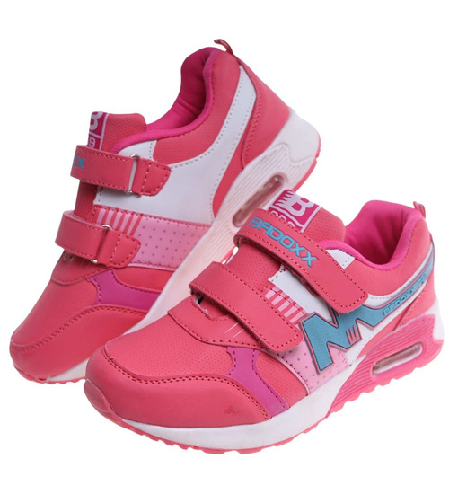 Dziewczęce różowe buty sportowe na rzepy /G5-2 18128 T292/