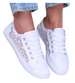 Koronkowe ażurowe białe tenisówki /G12-2 16290 T287/