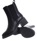 Czarne botki damskie na grubym obcasie /A10-3 18395 W259/