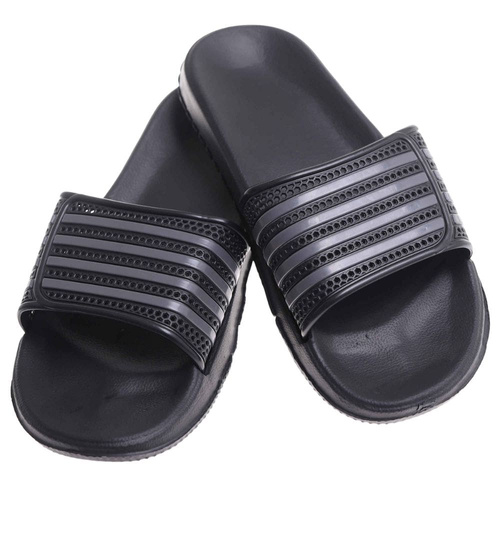 Klapki męskie czarno szare plażowe na basen /E1-1 17804 T182/