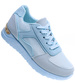 Sznurowane niebieskie buty sportowe damskie /D7-2 15698 T287/