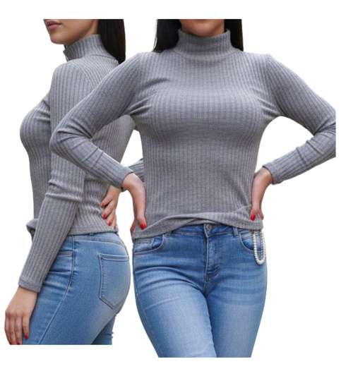 Jasno szary golf damski /F9-1 UB329 T076/